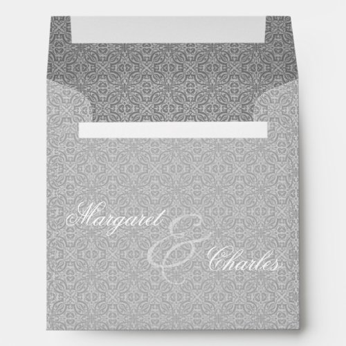 60th Diamond Anniverary Party in Silver Damask Envelope