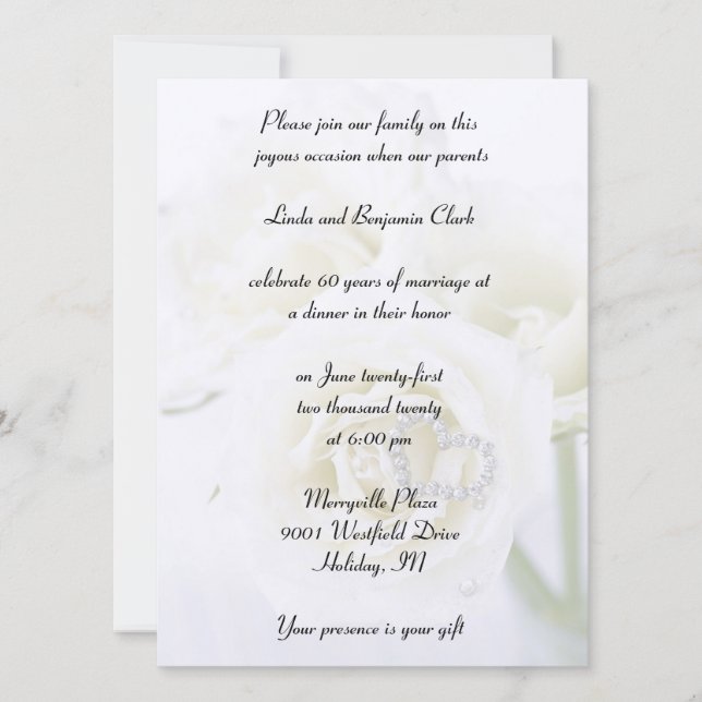 60th wedding anniversary invitation wording