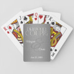 60th Diamond Anniversary Damask Names Date Playing Cards at Zazzle