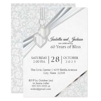 60th Diamond Anniversary Design Invitation