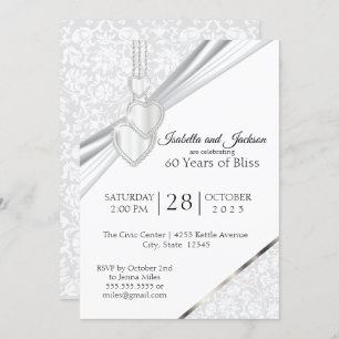 60th Diamond Anniversary Design Invitation