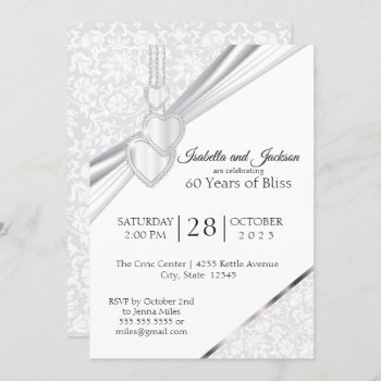 60th Diamond Anniversary Design Invitation by DesignsbyDonnaSiggy at Zazzle