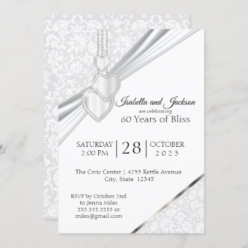 60th Diamond Anniversary Design Invitation