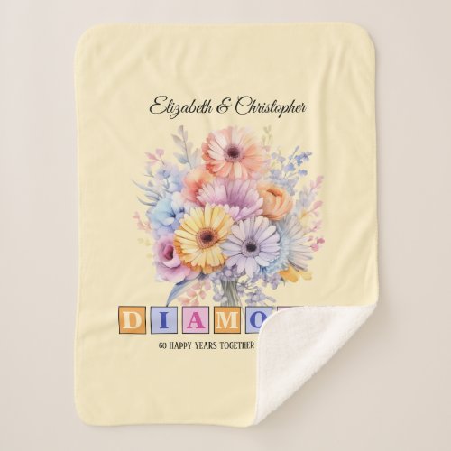 60th Diamond anniversary gerbera flowers peach
