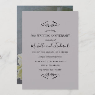 60th Diamond Anniversary Party Invitation