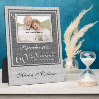 60th Diamond Anniversary Photo Plaque