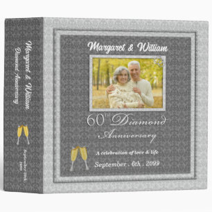 60th Diamond Anniversary Scrapbook Binder