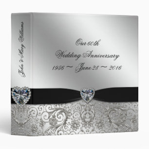 60th Diamond Wedding Anniversary 1.5" Binder