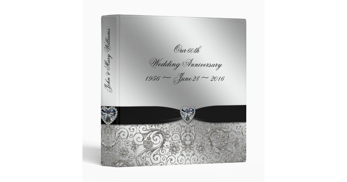 Personalised 60th Diamond Anniversary Memory Book or Album 