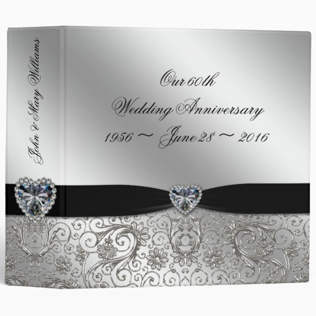60th Diamond Wedding Anniversary 2" Binder (Front/Spine)