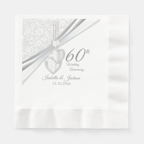 60th Diamond Wedding Anniversary 2 Paper Napkins