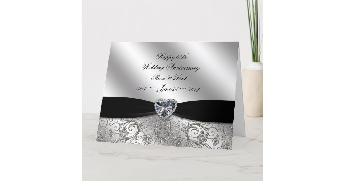 Buy 60th Wedding Anniversary Greetings Card - Diamond Anniversary