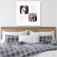 60th Diamond Wedding Anniversary Canvas Print