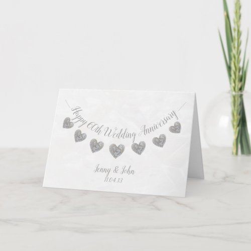 60th Diamond Wedding anniversary card