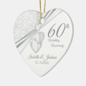 60th Diamond Wedding Anniversary Ceramic Ornament | Zazzle