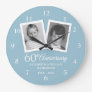 60th Diamond Wedding Anniversary Child Photos  Large Clock