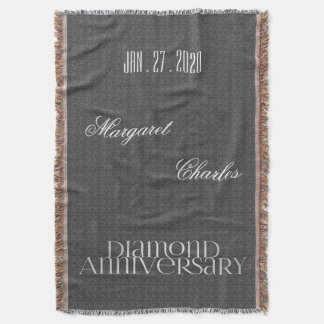 60th Diamond Wedding Anniversary | Custom Throw