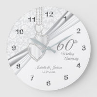 60th Diamond Wedding Anniversary Design on White