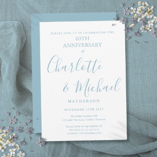 60th Diamond Wedding Anniversary Elegant Script Invitation