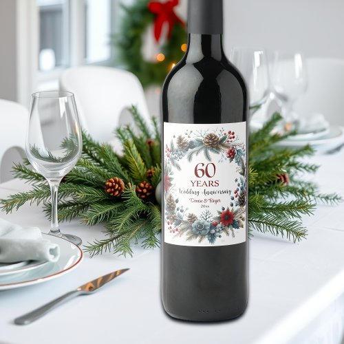 60th Diamond Wedding Anniversary Elegant Winter