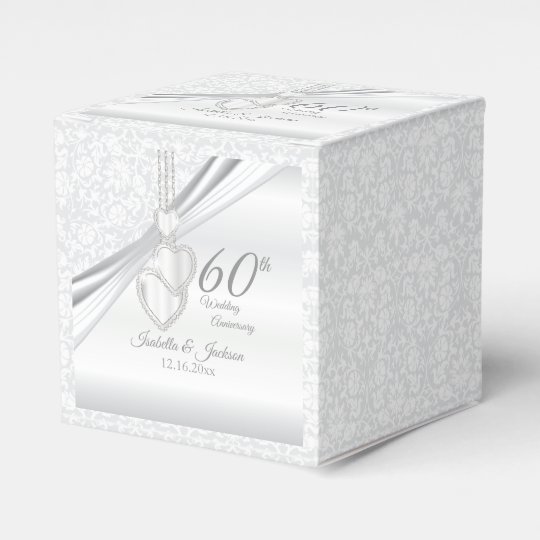 60th Diamond Wedding Anniversary Favor Box