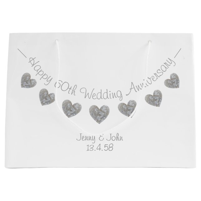 60th Diamond Wedding anniversary gift bag (Front)