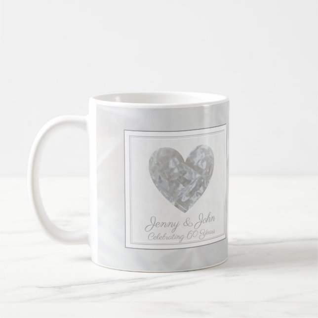 60th Diamond wedding anniversary gift Coffee Mug (Left)