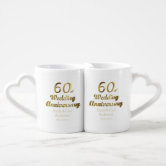 Personalised 60 year Wedding Anniversary Gift Coffee Mug Set | Zazzle