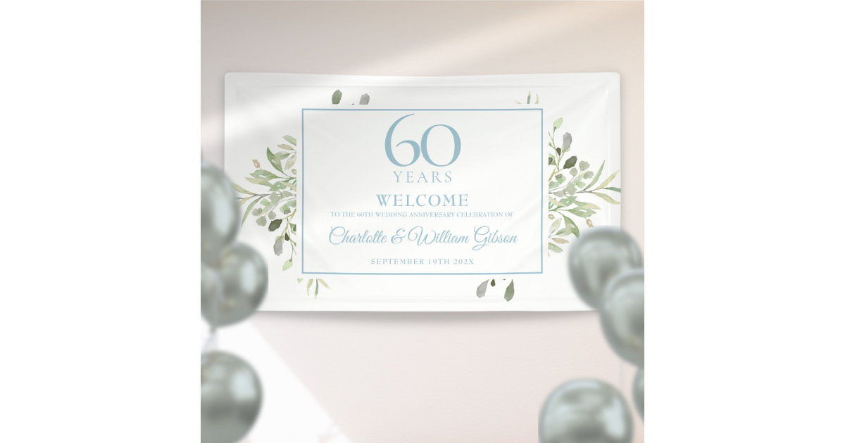 Flourish 60th Diamond Wedding Anniversary Invite, Zazzle in 2023