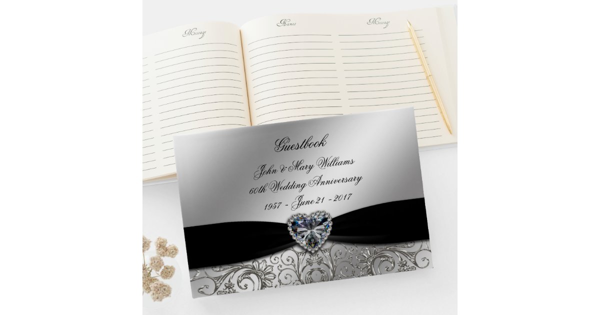 Flourish 60th Diamond Wedding Anniversary Invite