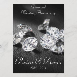 60th Diamond Wedding Anniversary Invitation