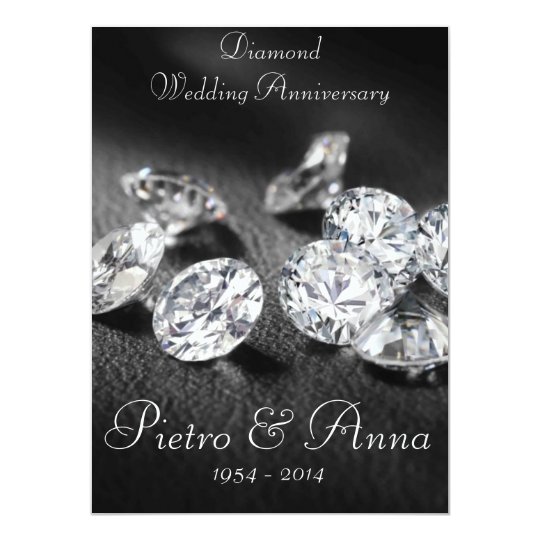 60th diamond wedding anniversary invitation zazzle com photo paper thickness chart