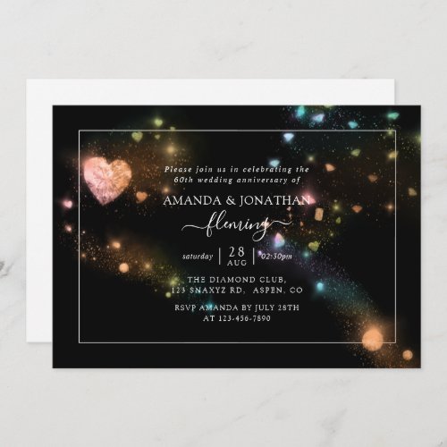 60th Diamond Wedding Anniversary Invitation