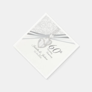60th Diamond Wedding Anniversary Paper Napkins