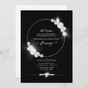 60th Diamond Wedding Anniversary Party Invitation