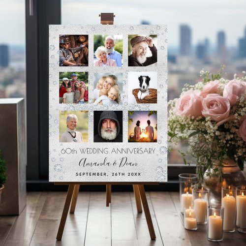 60th diamond wedding anniversary photo collage