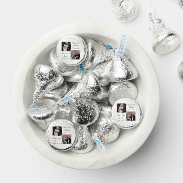 60th Diamond Wedding Anniversary Photo Kisses Hershey®'s Kisses® (Assorted)