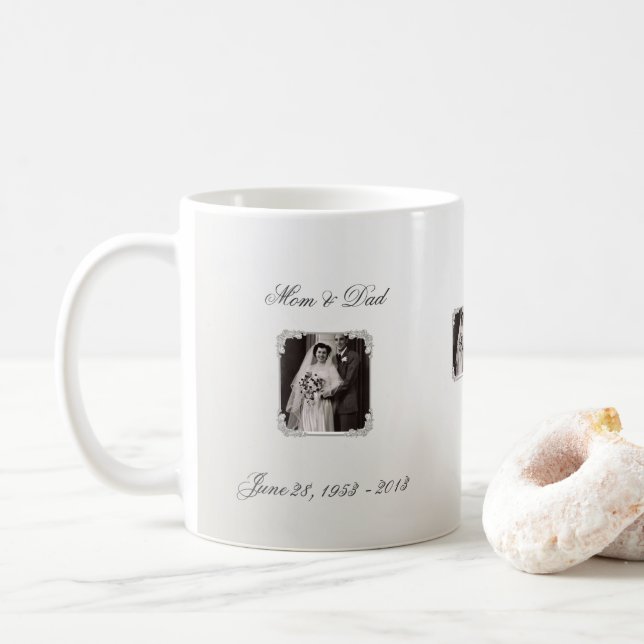 60th Diamond Wedding Anniversary Photo Mug (With Donut)