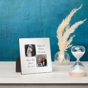 60th Diamond Wedding Anniversary Photo Plaque