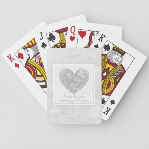 60th Diamond Wedding Anniversary Poker Cards