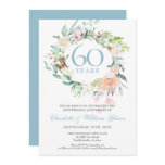 60th Diamond Wedding Anniversary Roses Floral Invitation 60th Diamond Wedding Anniversary Roses Floral Invitation
