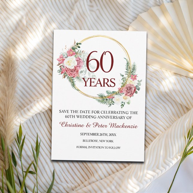 60th Diamond Wedding Anniversary  Save The Date (Creator Uploaded)