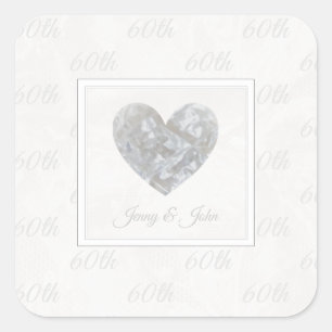 60th Diamond Wedding anniversary sticker