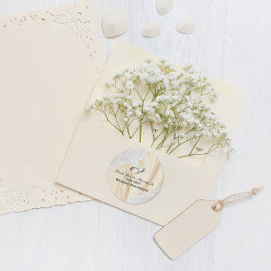 60th Diamond Wedding Anniversary Thank You Classic Round Sticker