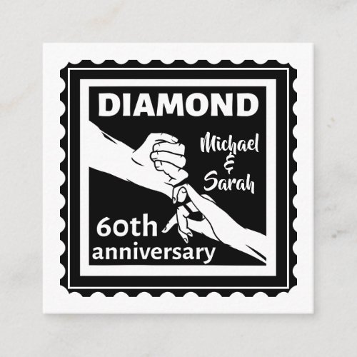 60th diamond wedding anniversary traditional enclosure card