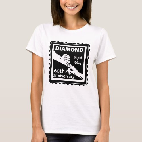 60th diamond wedding anniversary traditional T_Shirt