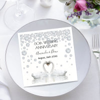 60th diamond wedding anniversary white swans love