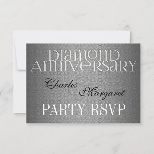 60th Diamond Wedding Annivsersary RSVP