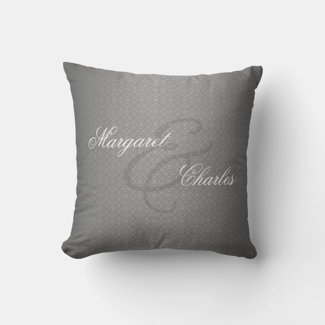 60th Diamond Wedding Annivsersary Throw Pillow (Front)