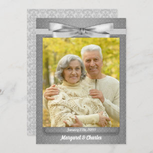 60th Diamond Wedding Anny Photo Party Invitation